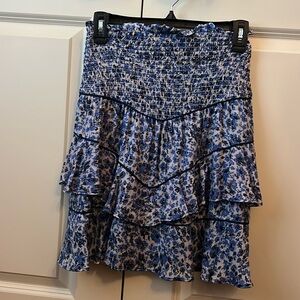 Maria Cher blue floral skirt. New with tags